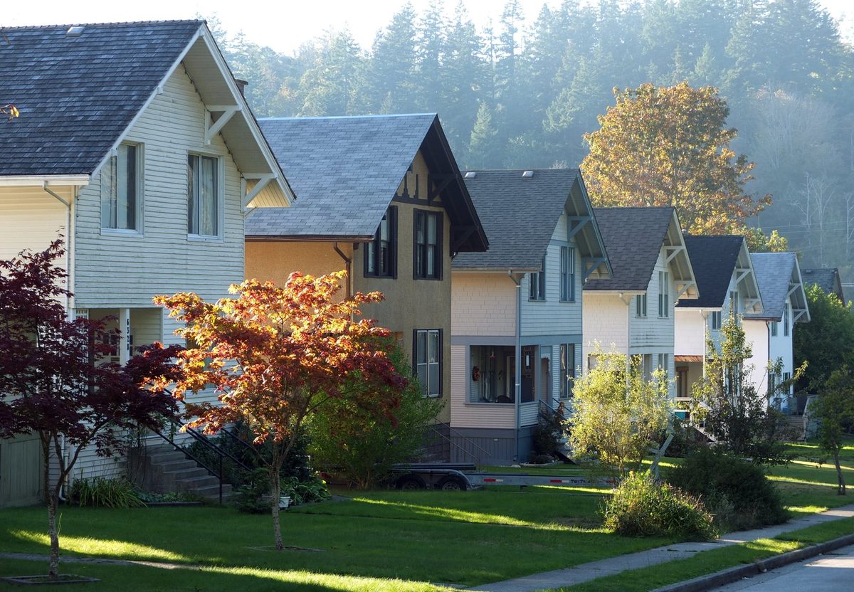 Quiet residential street in the evening, the setting buyers have in mind when they check the crime rate by address